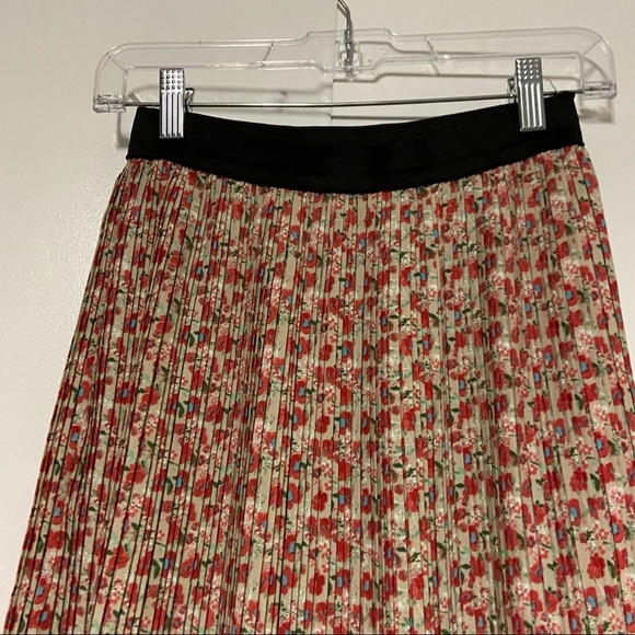 oak + Fort micro floral print pleated midi skirt One Size - Picture 3 of 8